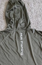 Huk fishing hoodie green pullover performance lightweight shirt mens XXL