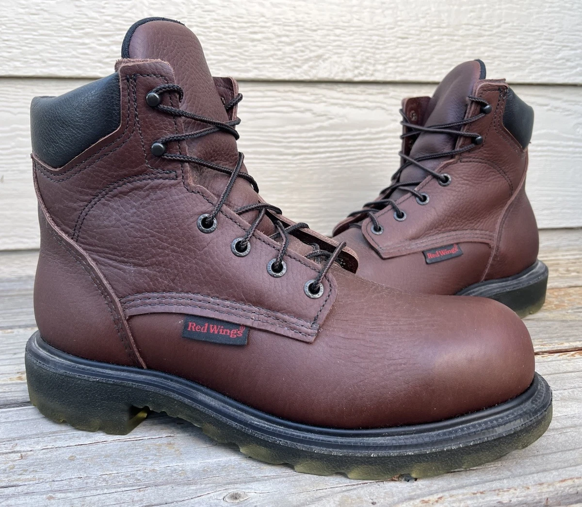 Red Wing Shoes Men\'s Dark Brown Leather Work Boots Size 10 Amazon.com | Red Wing Heritage Men main image 3
