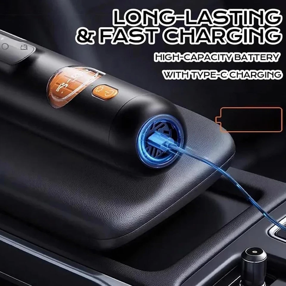 5in1 Smart Handheld Vacuum Cleaner Kit,Car Portable Mini Cordless Vacuum Suction - Image 4 of 4