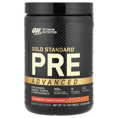 Gold Standard  Pre Advanced, Strawberry Mango Daiquiri, 14.1 oz (400 g)