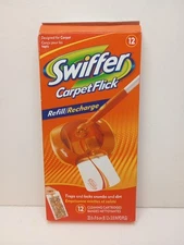 Swiffer Carpet Flick Carpet Sweeper Refill/Recharge Pack of 12, open box