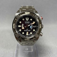 Citizen Promaster Marine Diver Solar Radio Watch 43mm Titanium Used