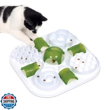 Catit Play Cat Treat Puzzle, Interactive Cat Toy, 43010, White