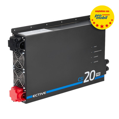 ECTIVE CSI 20 PA-RCD PRO 12V 2000W Wechselrichter mit Ladegerät Wohnmobil Boot