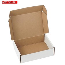 Literature Mailer Boxes 3 Pk 7x5x2 In White Corrugated Cardboard Assembles Fast