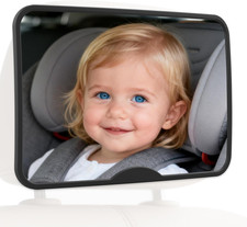 Baby Car Mirror, Safety Car Seat Mirror for Rear Facing Infant Black  Clear Wid