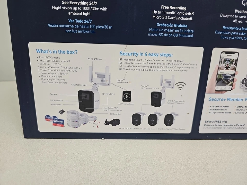 Swann Fourtify FHD 1080p WiFi CCTV Security System SWIFI-FOURTIFY - Image 4 of 4