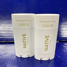 2X Native Deodorant - Bergamot & Pine - 2.65 Oz Free Ingredients