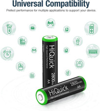 AA Battery, NI-MH 2800Mah, Rechargeable AA Batteries 1200 Cycles, Low S 16.20 per battery