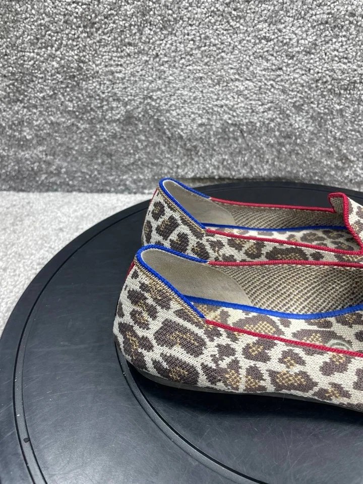 Женские мокасины Rothy's Flats размер 7,5 мокко пятно леопард комфортные без шнуровки - Изображение 3 из 4