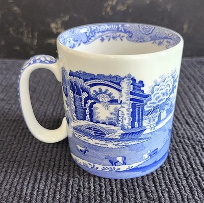 Spode Blue Italian Coffee/ Tea  Porcelain Mug, England C 1816. U