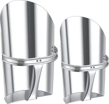 2 Pcs Metal Feed Grain Scoop for Livestock with Handle Heavy Duty Galvanized