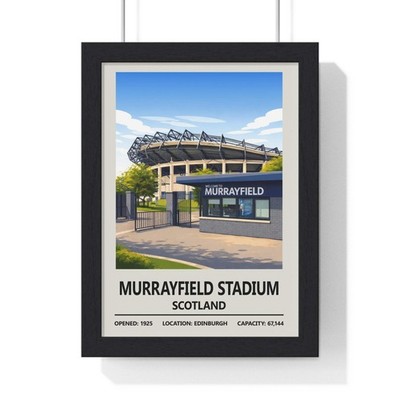 Murrayfield Stadium Edinburgh Fußballstadion Poster Wandbild Druck Geschenk Deko