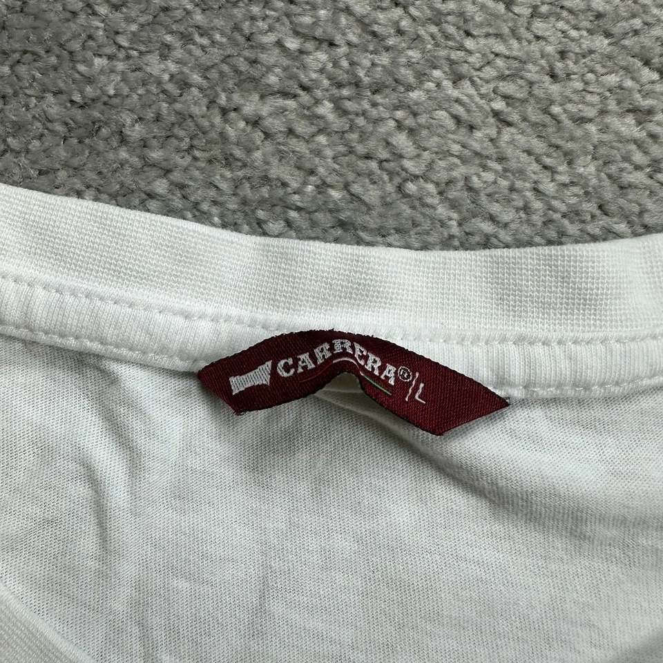 CARRERA Herren T Shirt Kurzarm Gr L Regular Fit Classic Logo 18306 Weiß - Bild 3 von 4