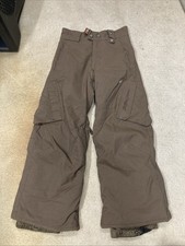 Youth Burton The White Collection Snowboard Pants Brown Snow Ski Size Small
