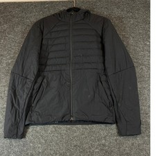 Lululemon Down For It All Puffer Jacket Mens Medium Black Hooded Winter Gorpcore