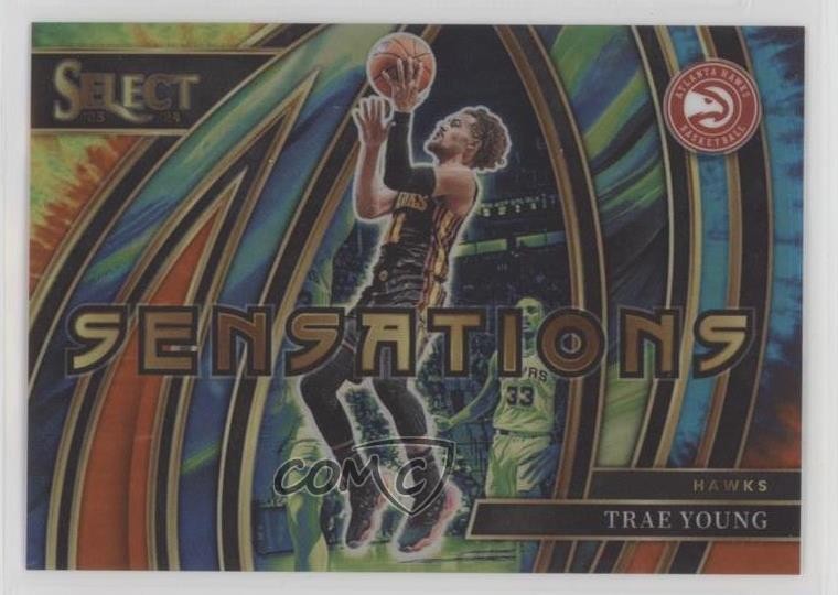 2023-24 Panini Select Sensations Tie-Dye Prizm 6/25 Trae Young #5 1cc0