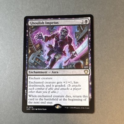 Wizards of the Coast Ghoulish Impetus Enchantment 214 Rare SOC 2020