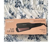 Adagio Wild Plate Flat Iron 2in Ceramic 450 F Digital Heat Black