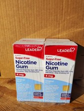 LEADER NICOTINE SUGAR FREE GUM Original Flavor 200 Pieces 4 mg New Exp. 07/2026