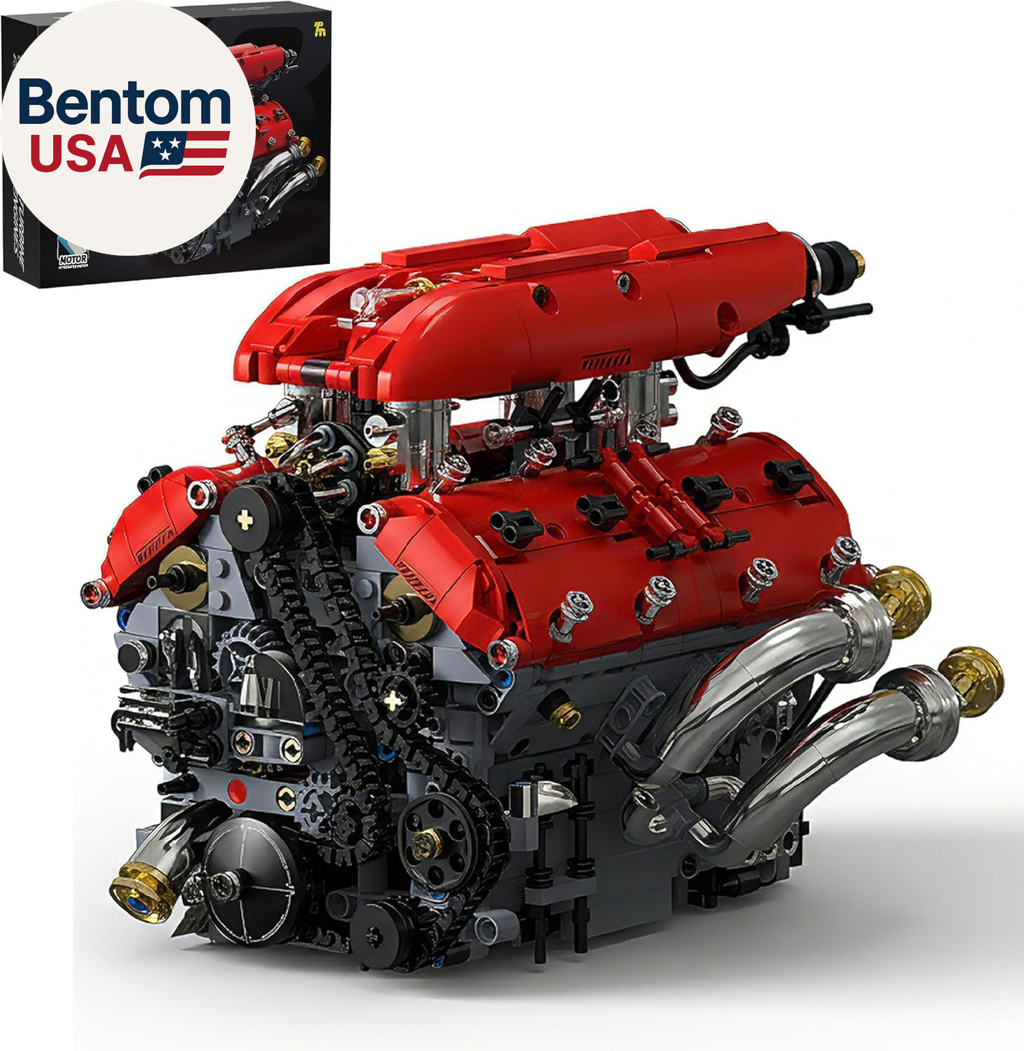 That Runs,v8 Engine Building Block Sets For Adults & Kids 8-