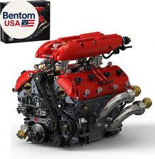 V8 Engine Model Kit That Runs,V8 Engine Building Block Sets for Adults Kids 8-