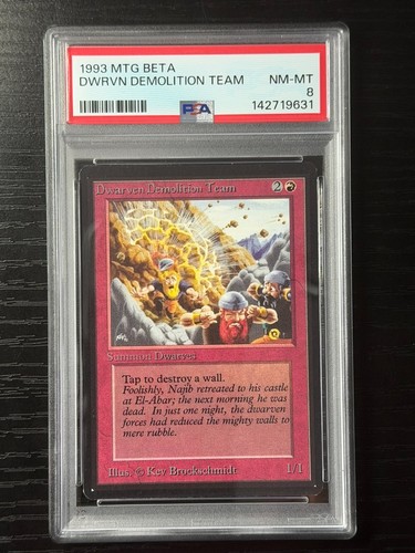 MTG PSA 8 Magic the Gathering Beta Dwarven Demolition Team - Vintage~!