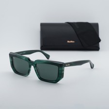 Max Mara MM0126 98N Dark Green/Green 54-16-140 Sunglasses New Authentic