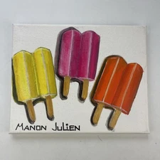 Colorful Original 8x10 Popsicle Painting – Summer Treat Pop Art Kitchen Decor