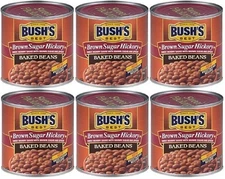 Bush's Best Brown Sugar Hickory Baked Beans 6 Can Pack