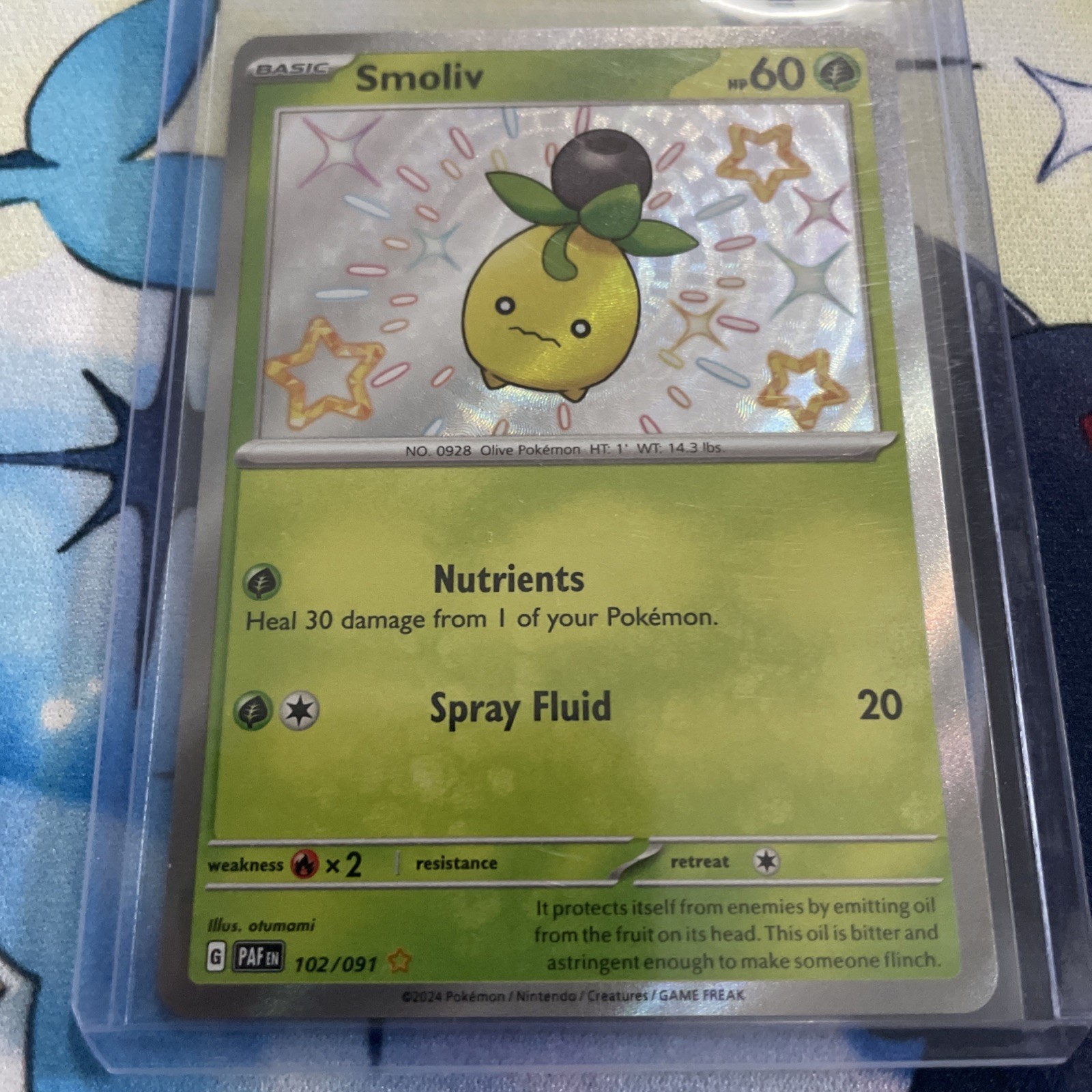 Smoliv 102/091 SV: Paldean Fates Holo Baby Shiny Alternate Art MINT
