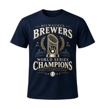 HOT ITEM 2026 Brewers First World Series NL Champions Graphic Shirt S-5XL