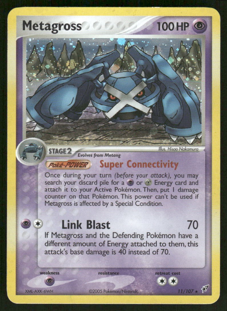Pokemon Cards Metagross 11/107 Deoxys Holo Rare NM