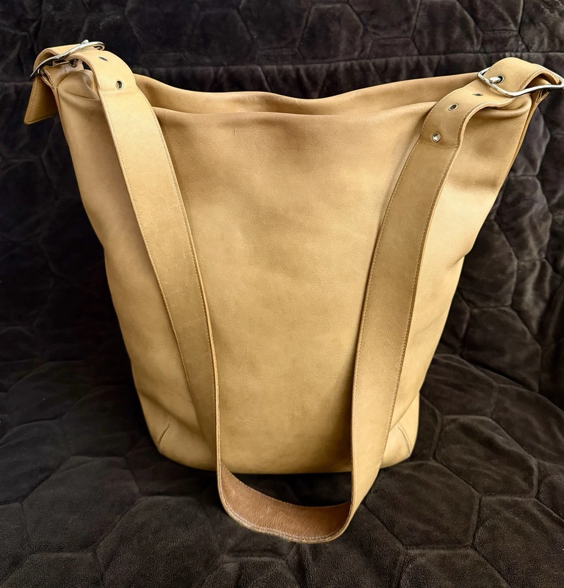 バッグ Coach Vintage Bucket Shoulder Bag Camel COACH Vintage XL Leather Bucket Shoulder Bag Camel Brown 9151 | eBay
