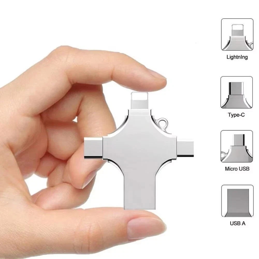 4in1 2TB Flash Drive Photo Storage Stick OTG For iPhone Samsung Android PC NEW.