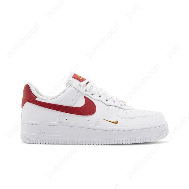 Nike Air Force 1 Essential Low White Gym Red W for sale | eBay