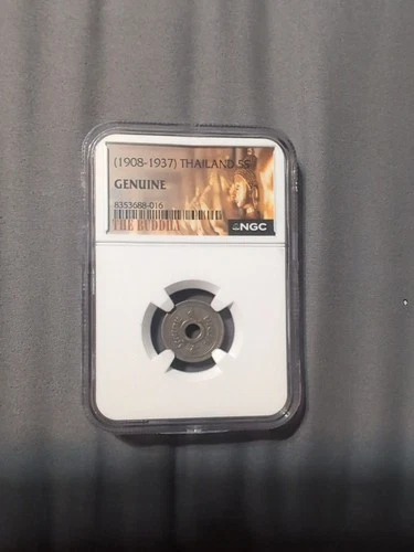(1908-1937) Thailand 5S NGC Genuine The Buddha label