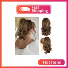 14 Inch Ponytail Extension - Clip in Ponytail Hair Extensions, Curly Wavy Pony T