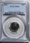 1953 PCGS PR 66 Roosevelt Dime Proof PF Toning Toned (M226)