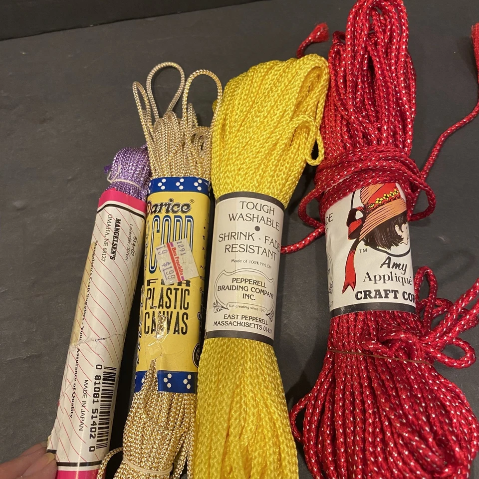Lot Of 26 Vintage Darice Pepperell Amy Metallic Craft Cord For Plastic Canvas  - Image 4 of 4
