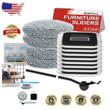 Upgrade Furniture Sliders 3-in-1 Kit, Heavy Moving Pads Carpet & Hardwood, 12pc