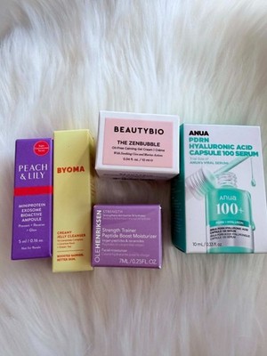 Skincare Mini Bundle: Peach&Lily, Byoma, OleHenriksen, BeautyBio, Anua Travel Sz