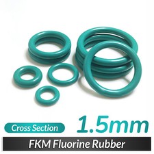 FKM Fluorine Rubber Sealing O-Rings 1.5mm Cross Section 5mm-50mm OD - High Temp