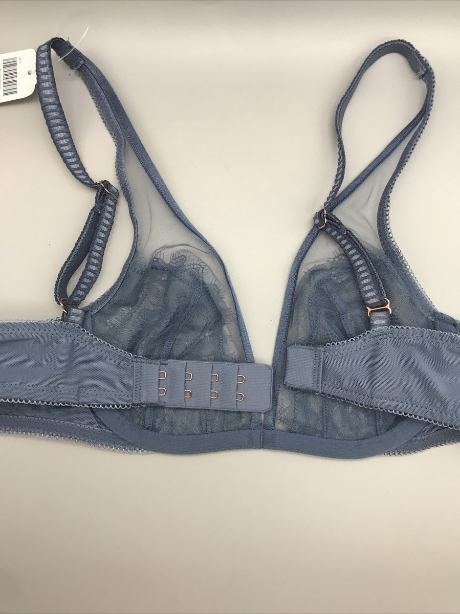 Soma Breathtaking Unlined Plunge Bra Size 32A NWT Slate Blue | eBay