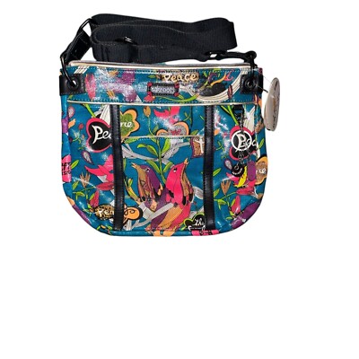 Sakroots Purse Artist Series Azure Peace Charms Coated Canvas Multicolor Medium