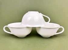 Set of 3 Villeroy Boch Germany Arco Weiss Bone China Tea Cups 4x2''