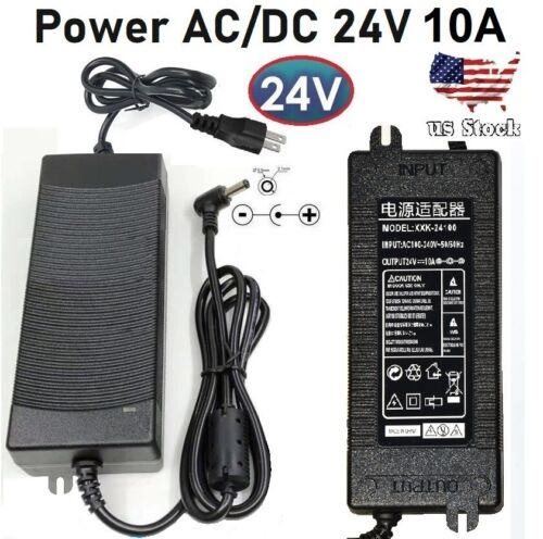24V 10A 240W Converter Adapter Power Supply Charger For LED Strip 5.5mm x 2.1mm - Picture 1 of 9