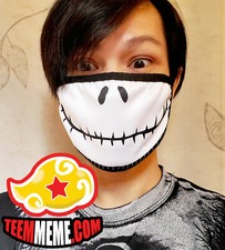 Jack Skellington Face Mask Reusable Washable skull men women Nightmare Before