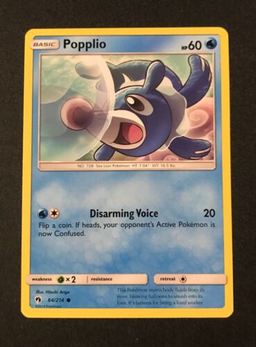 Popplio 064/214 | Common | Sun and Moon: Lost Thunder - Picture 1 of 3