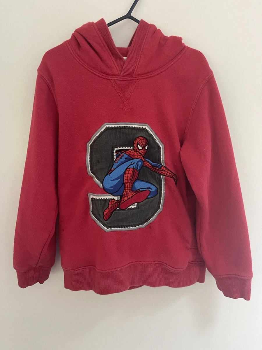 H&M Niños Niños Marvel Superhero Spider-Man Acogedora Mezcla de Algodón  Sudadera con Capucha Roja 4-6 Años